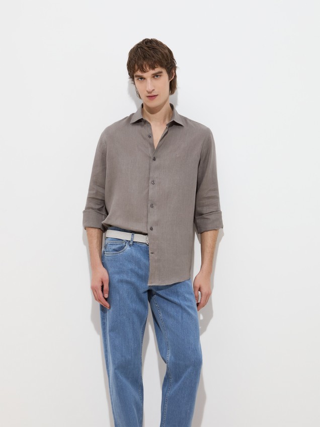 Camisa de Linho Regular Fit