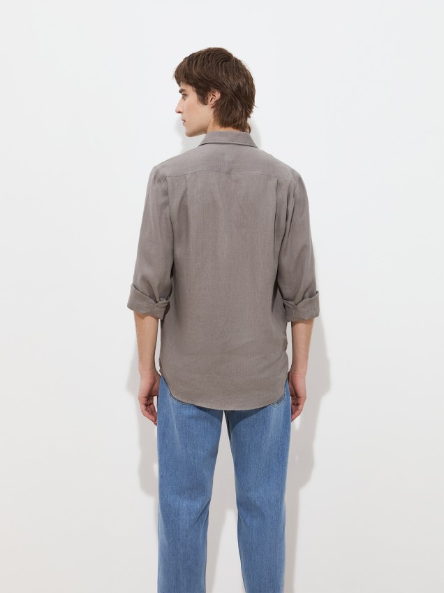 Camisa de Linho Regular Fit