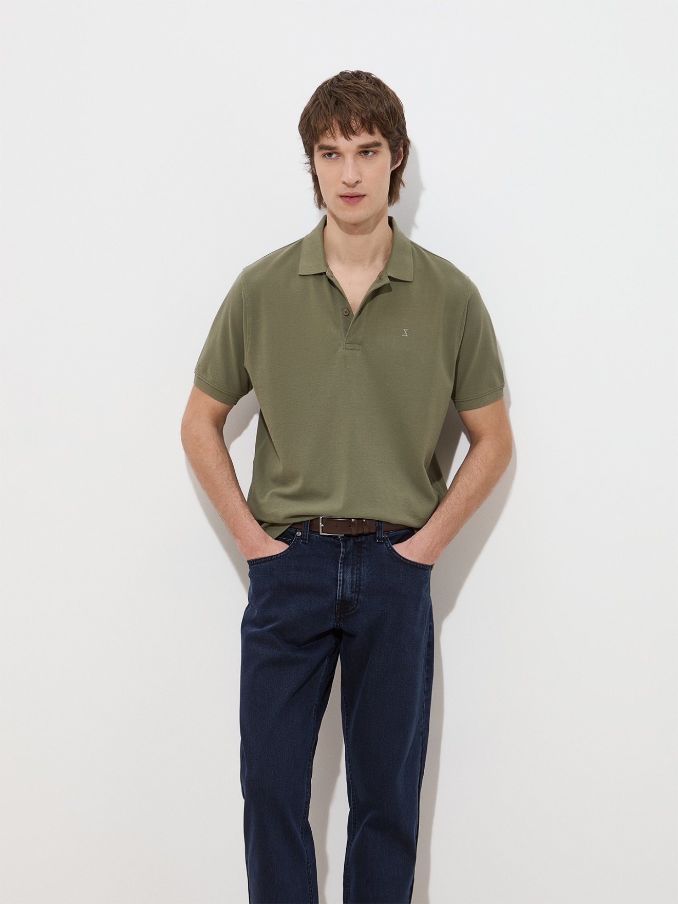 Polo de Algod�o Regular Fit