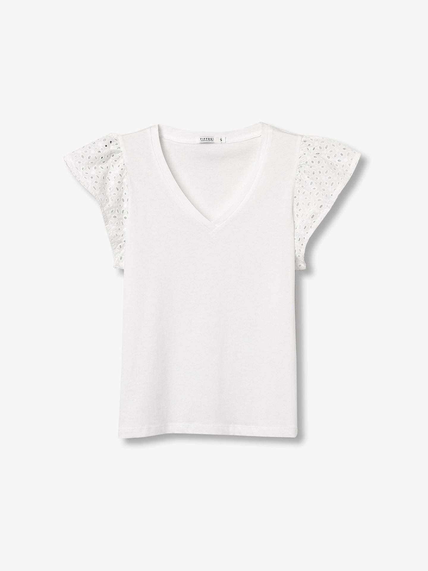 T-shirt com Decote em V