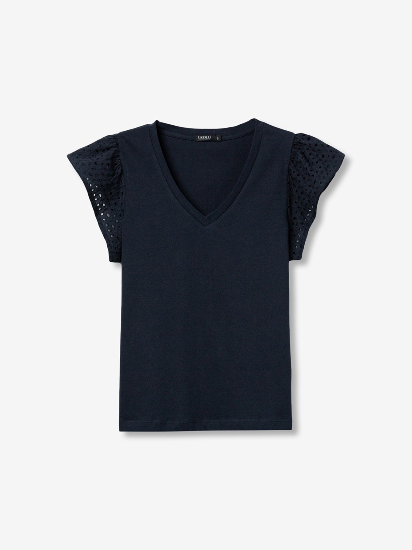 T-shirt com Decote em V