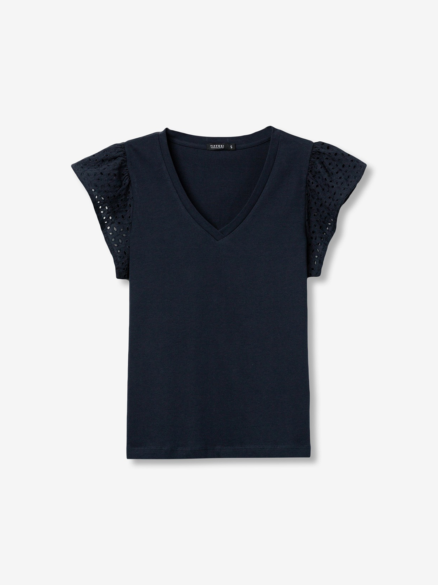 T-shirt com Decote em V