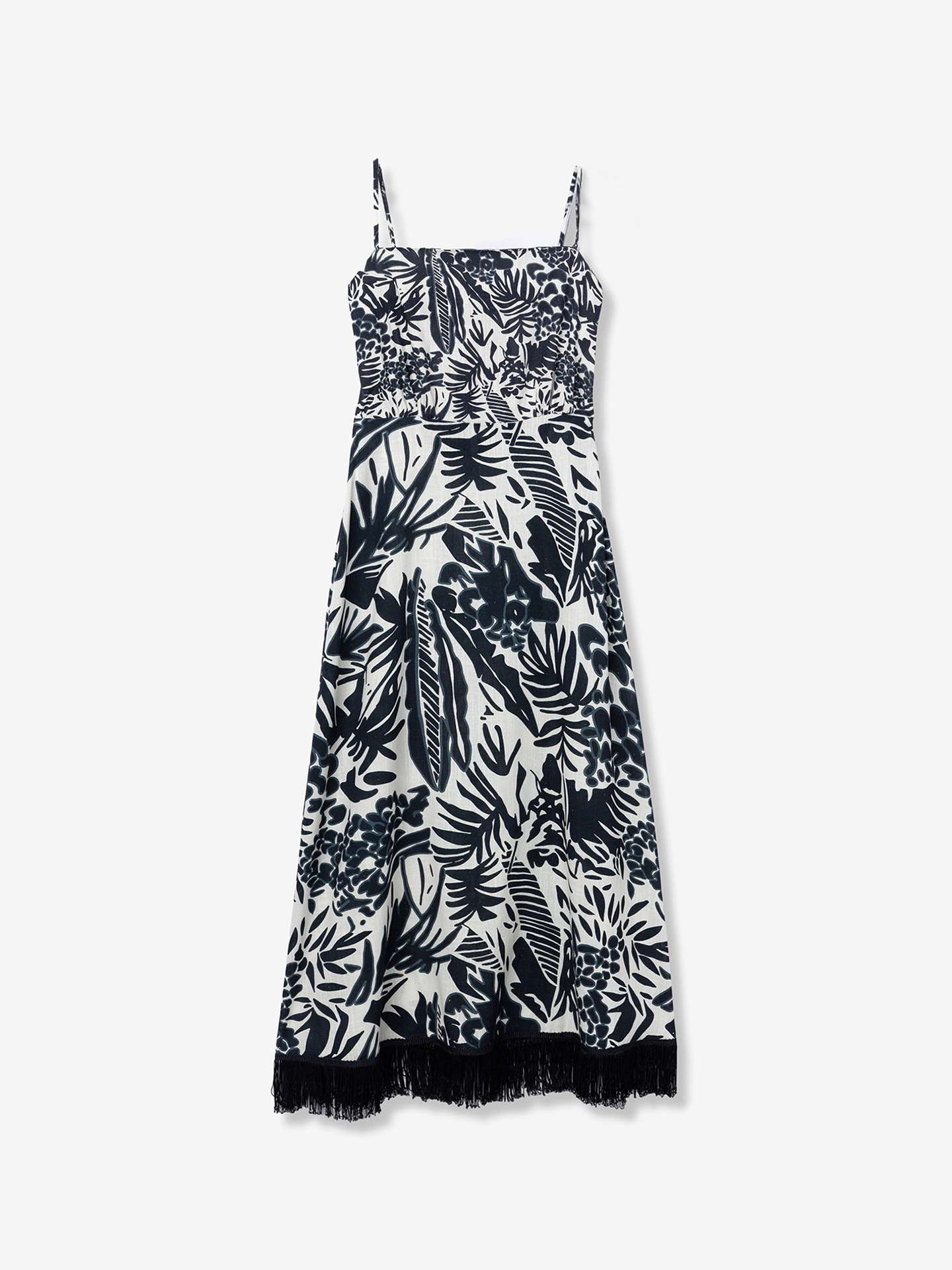Vestido Comprido com Franjas