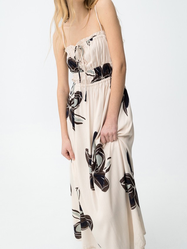 Vestido Midi com Estampado Floral
