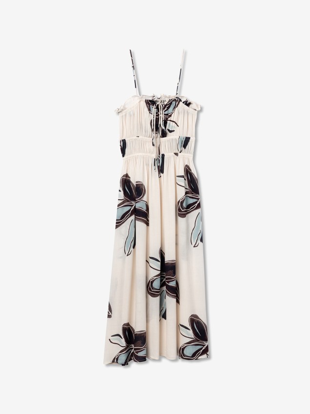 Vestido Midi com Estampado Floral