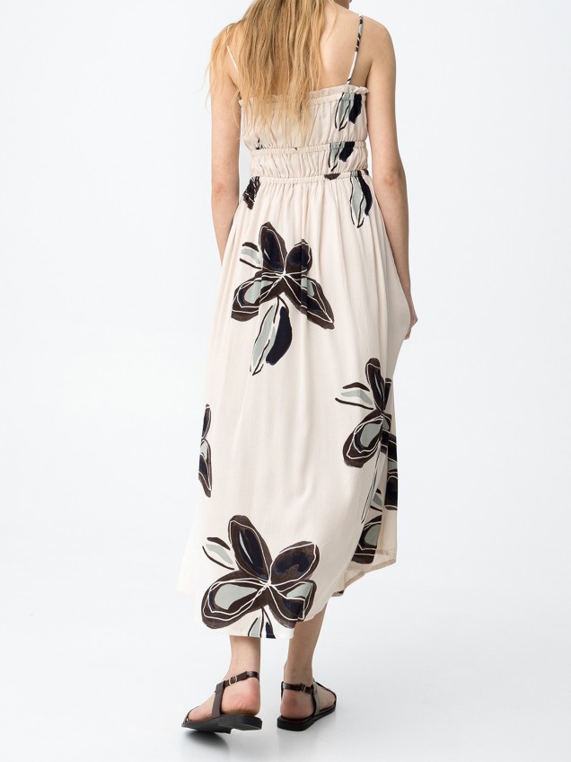 Vestido Midi com Estampado Floral