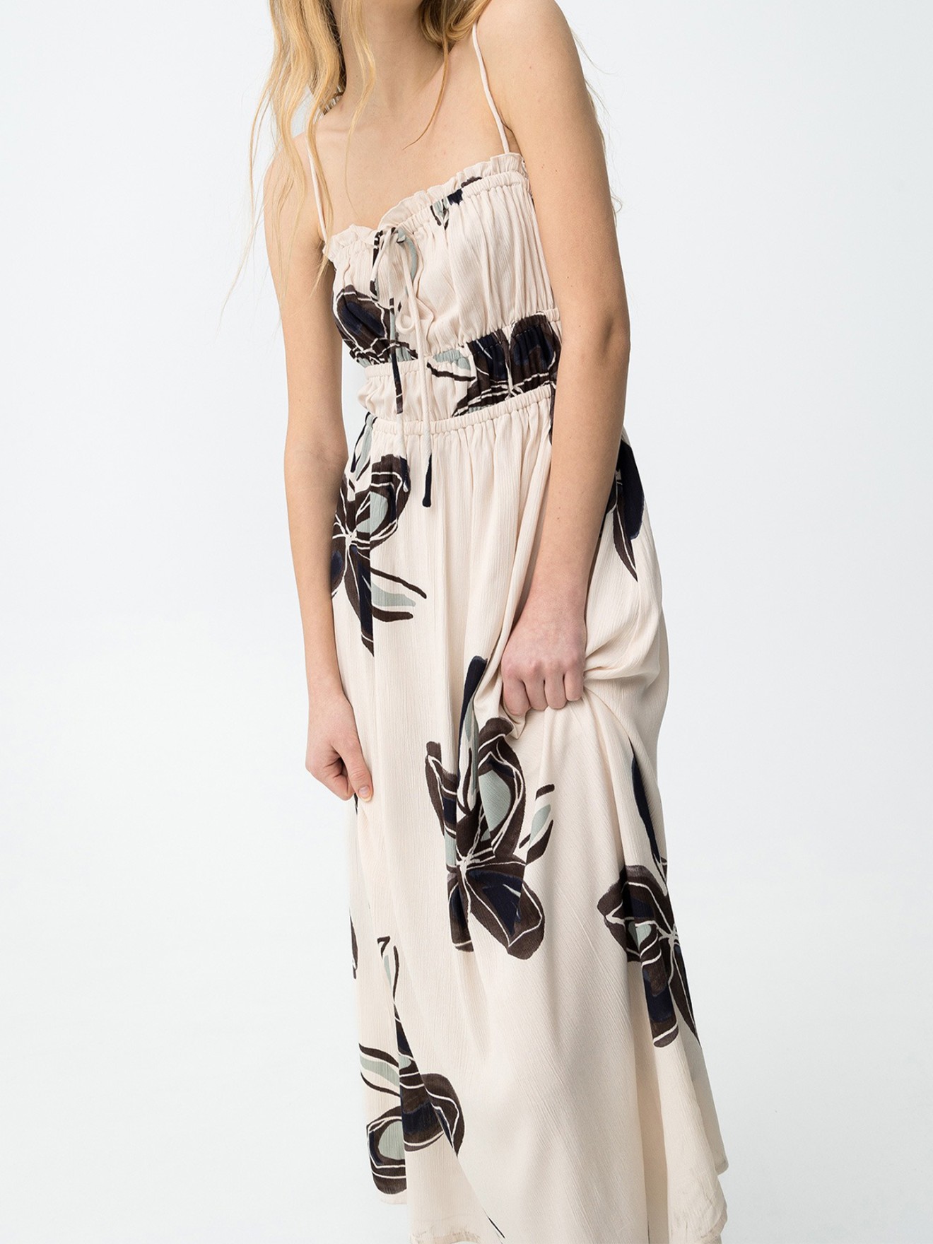Vestido Midi com Estampado Floral