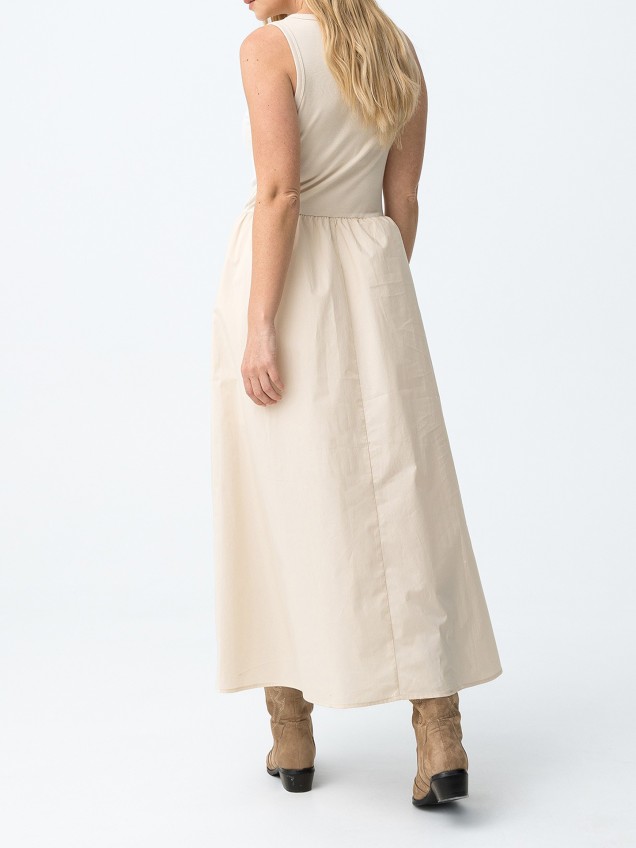 Vestido Comprido Combinado
