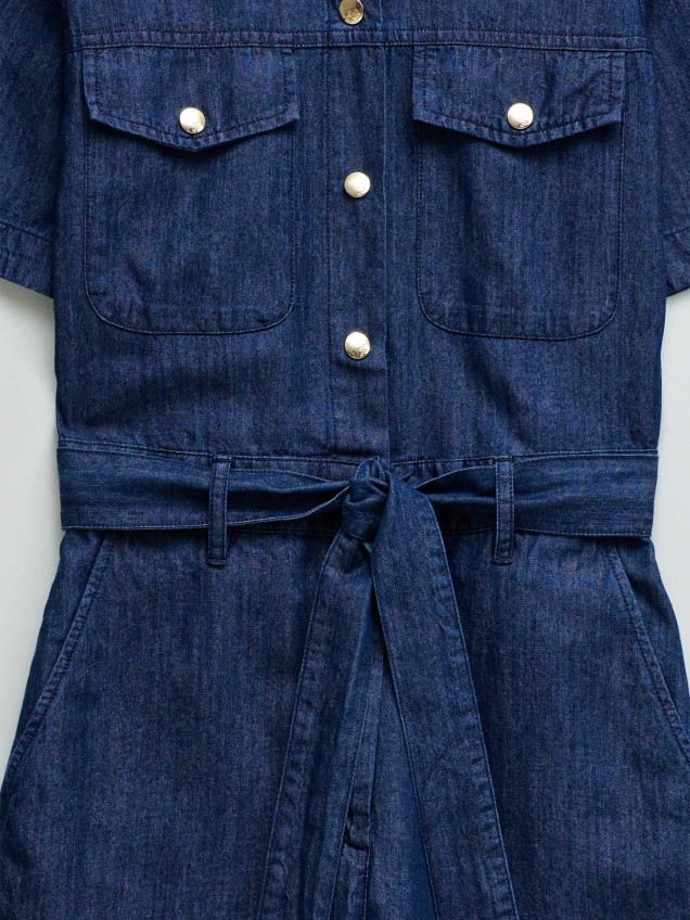 Macacão em Lightdenim com Perna Cropped