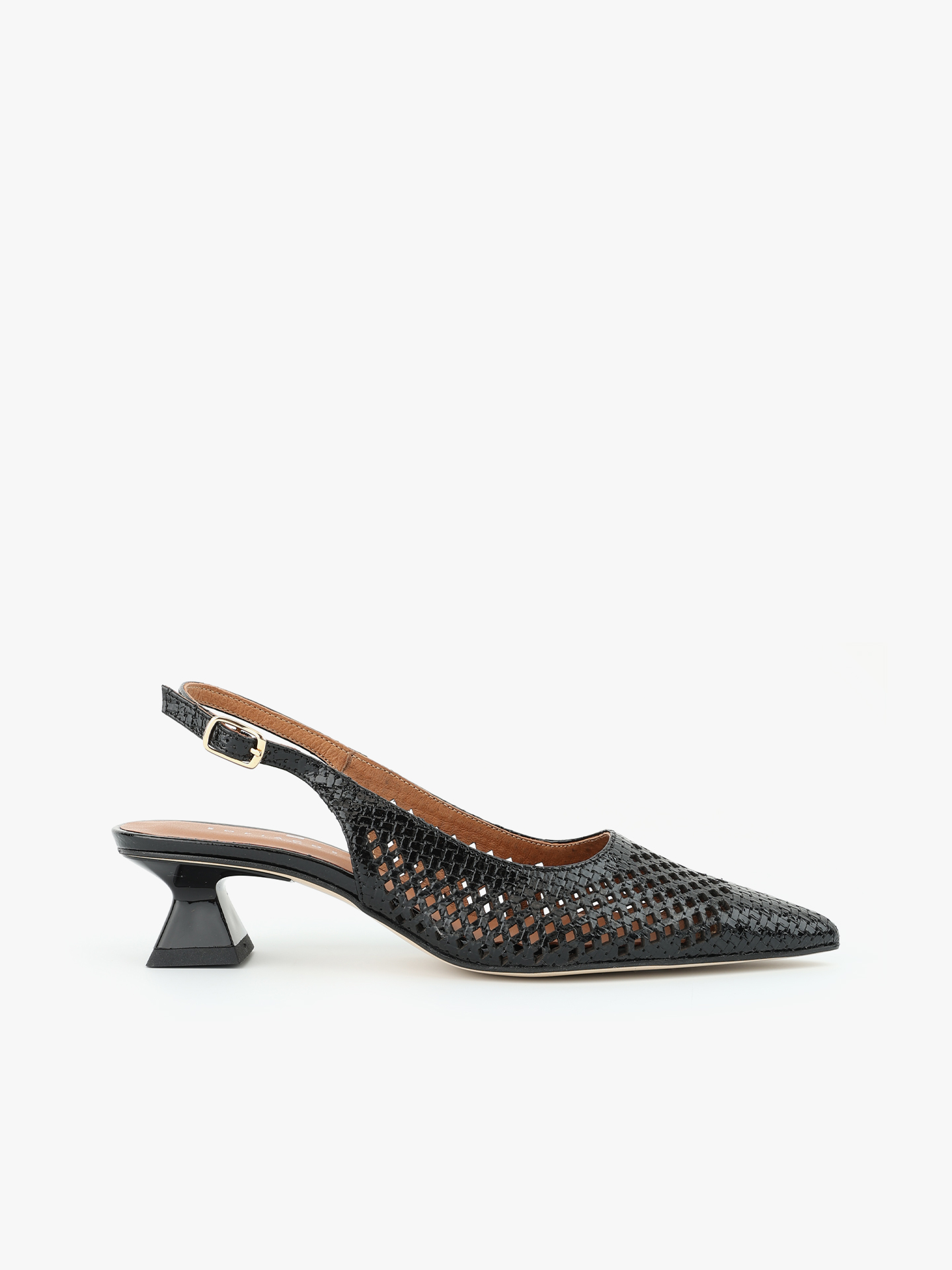 Sapatos Slingback em Pele Perfurada