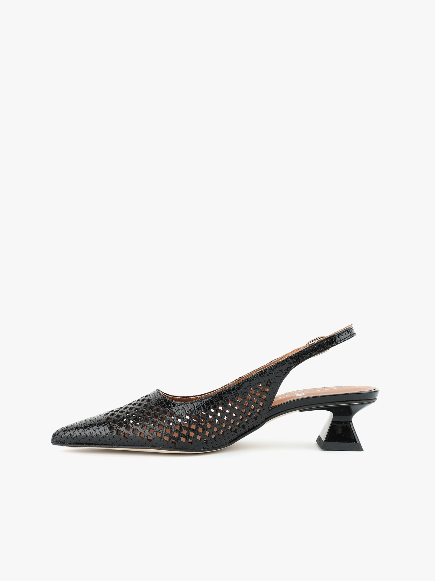 Sapatos Slingback em Pele Perfurada