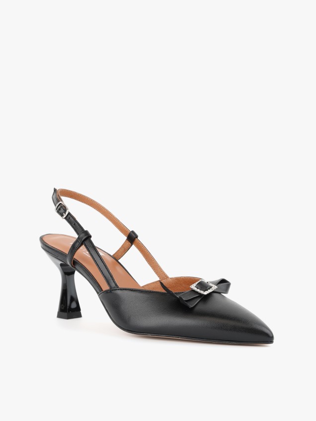 Sapatos Slingback em Pele