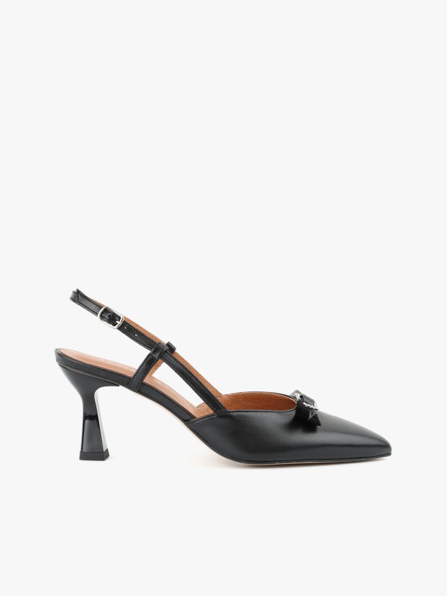 Sapatos Slingback em Pele