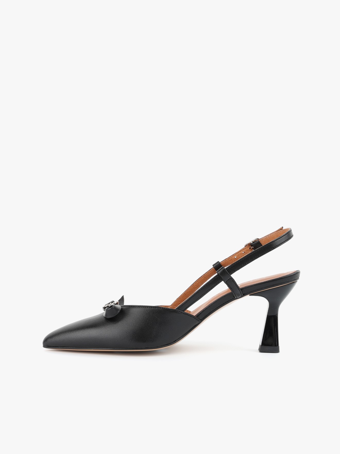 Sapatos Slingback em Pele