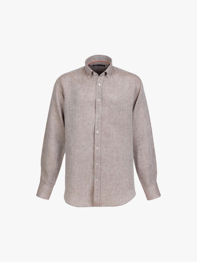 Camisa em Linho Regular Fit