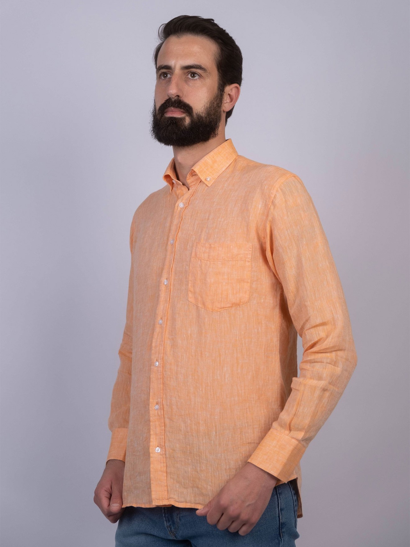 Camisa em Linho Regular Fit