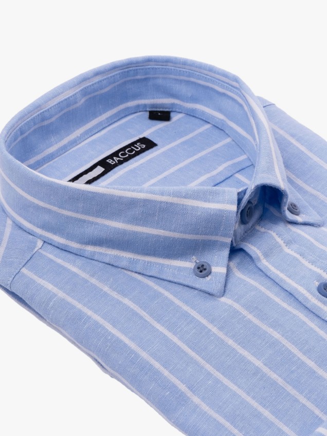 Camisa às Riscas Regular Fit
