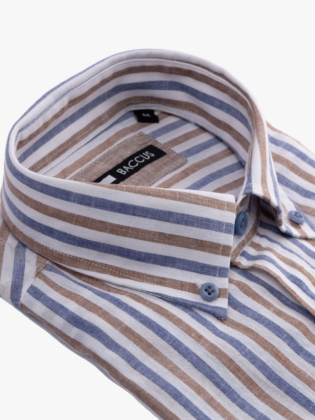 Camisa às Riscas Regular Fit
