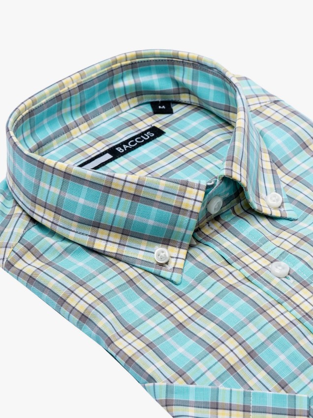 Camisa de Manga Curta ao Xadrez
