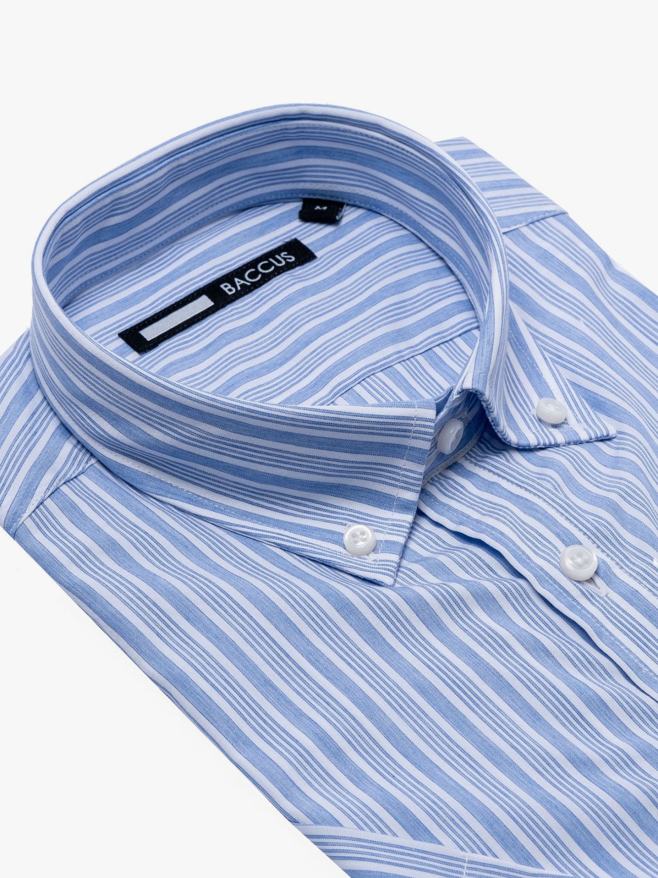 Camisa �s Riscas com Bolso no Peito