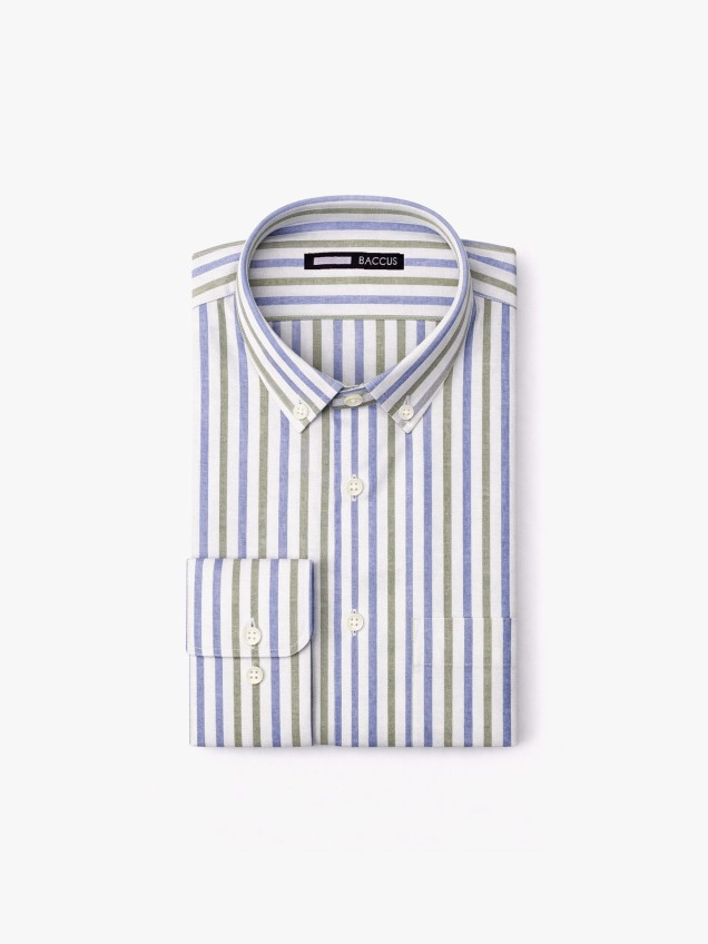 Camisa �s Riscas Regular Fit