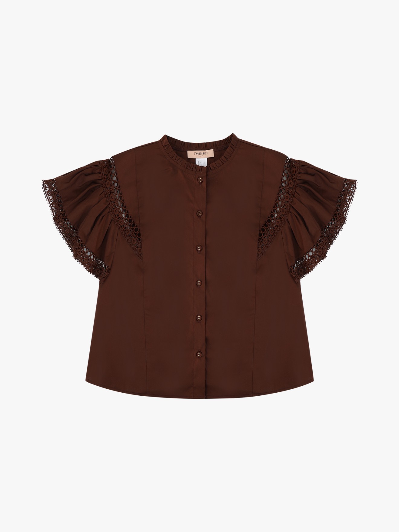 Blusa com Gola de Folho