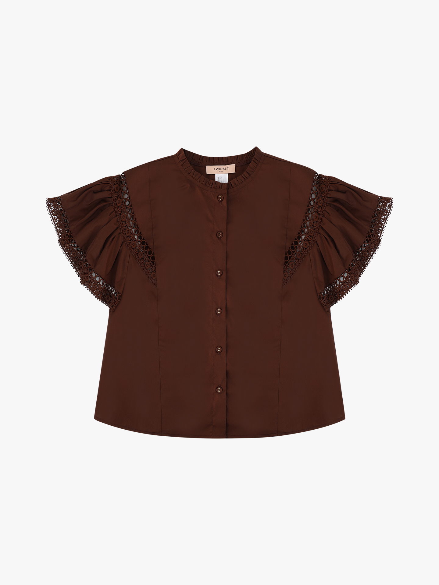 Blusa com Gola de Folho