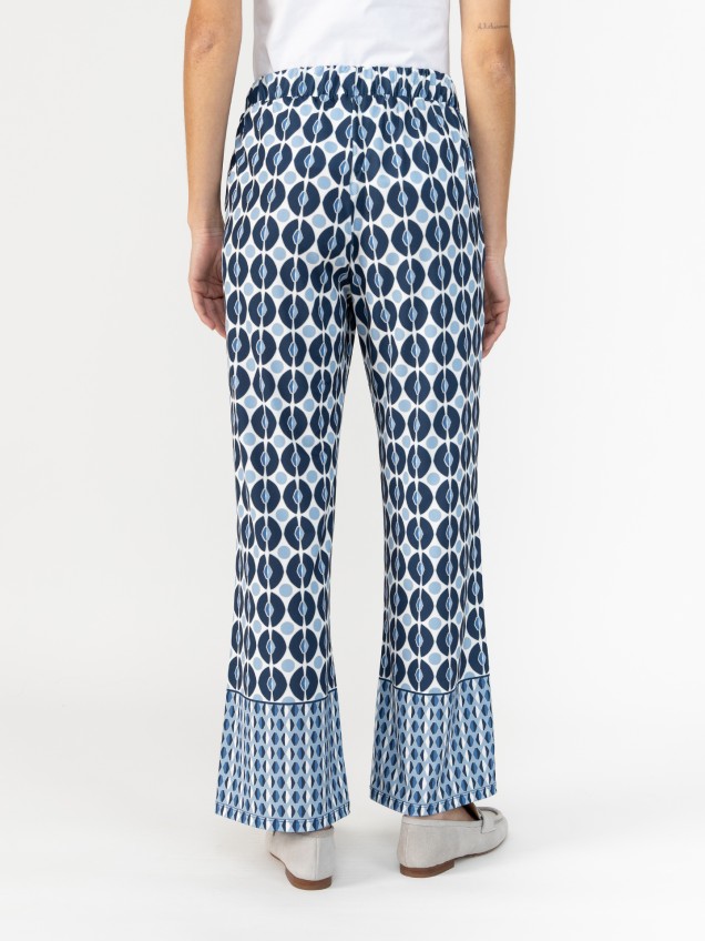 Calças Largas com Estampado