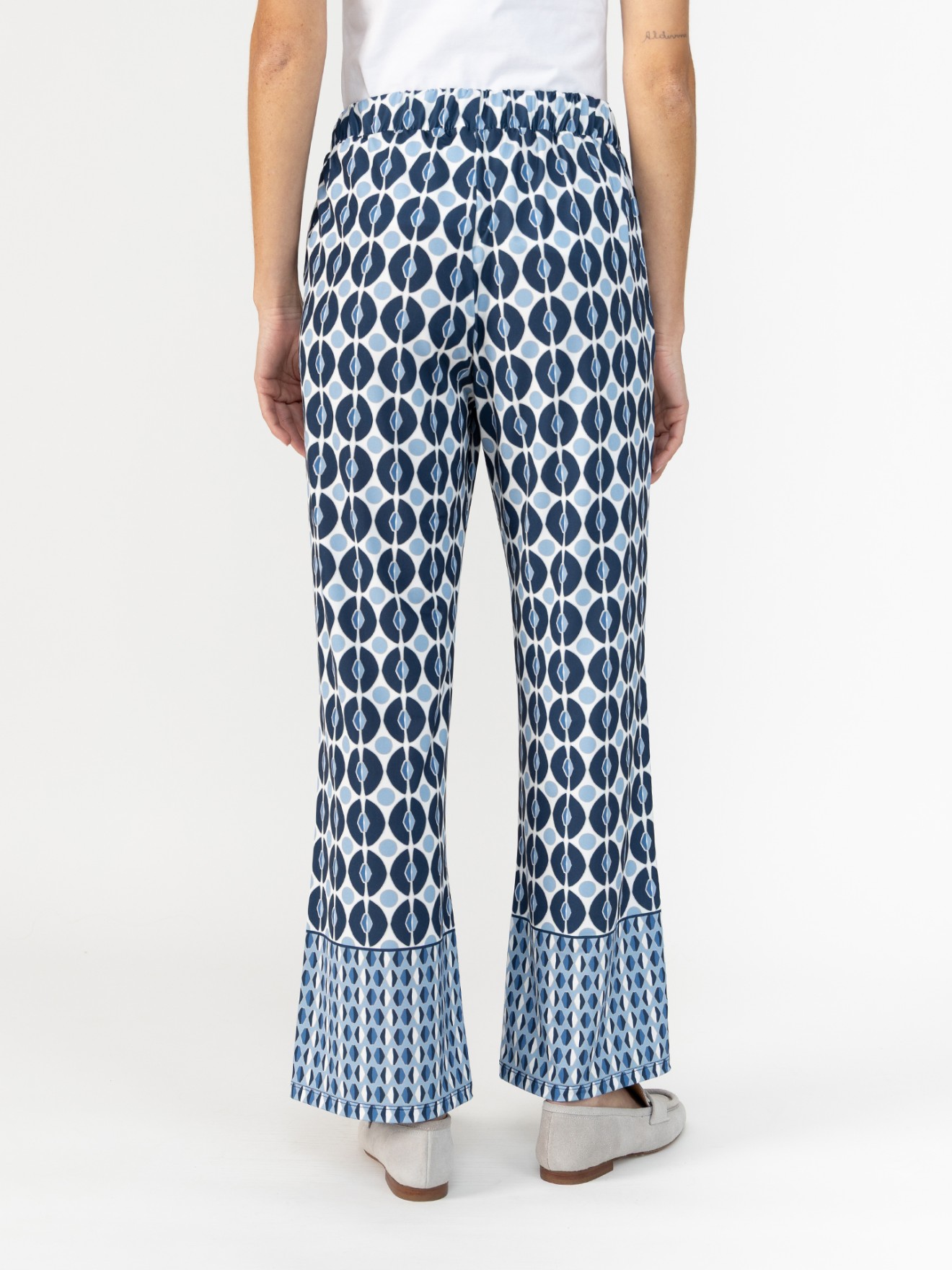Calças Largas com Estampado