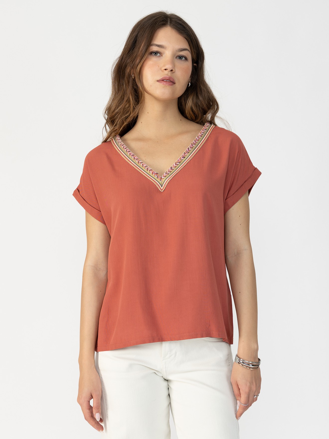 Blusa com Decote em V