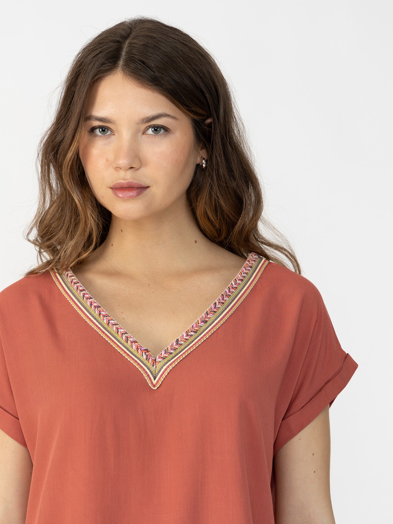 Blusa com Decote em V