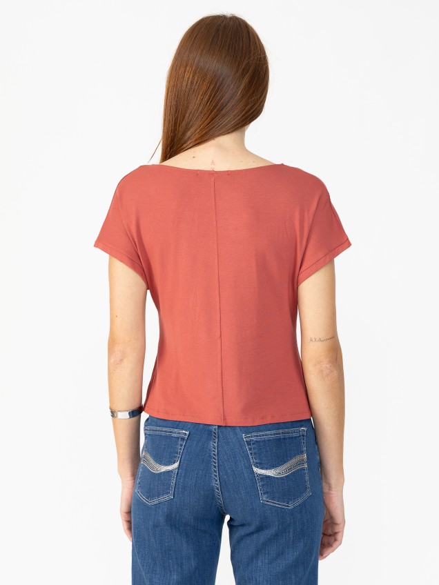 Blusa com Decote Franzido