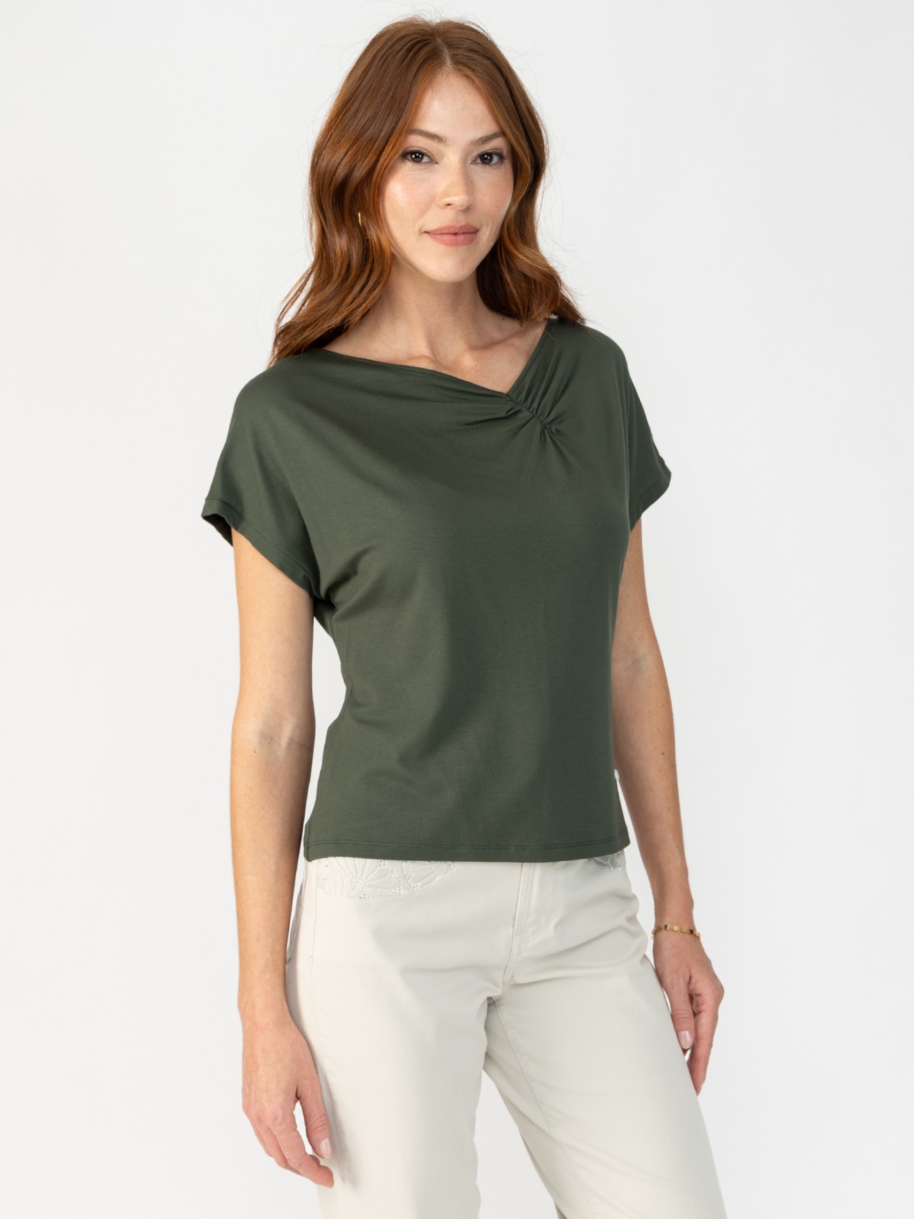 Blusa com Decote Franzido