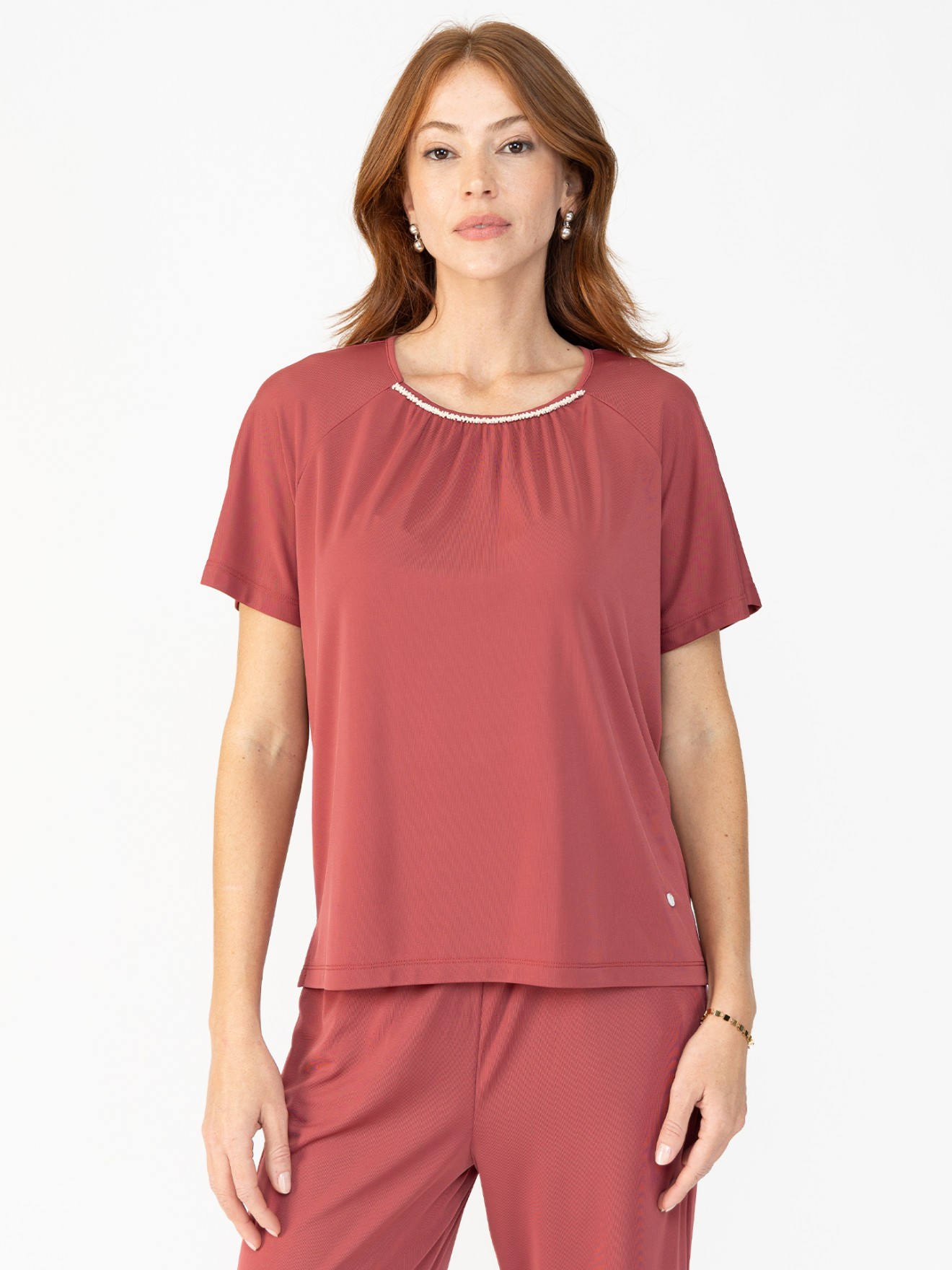 Blusa com Decote Franzido