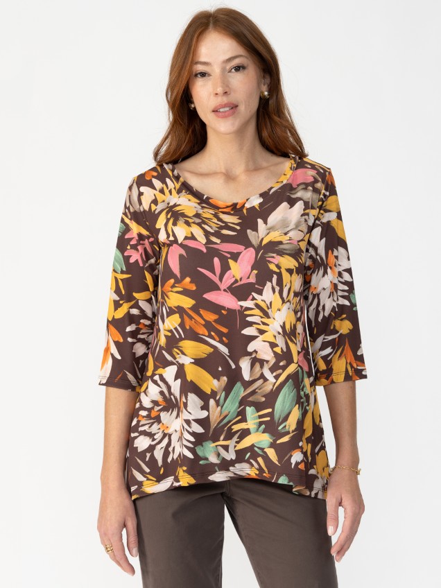 Blusa com Estampado Floral