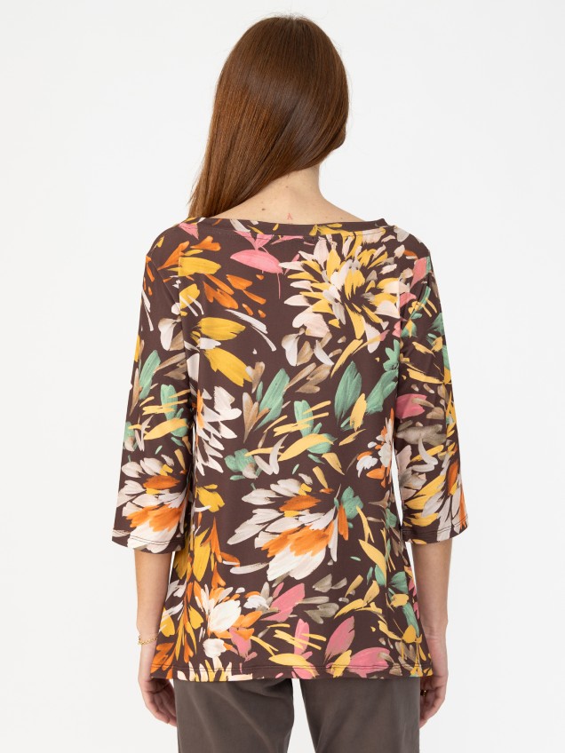Blusa com Estampado Floral