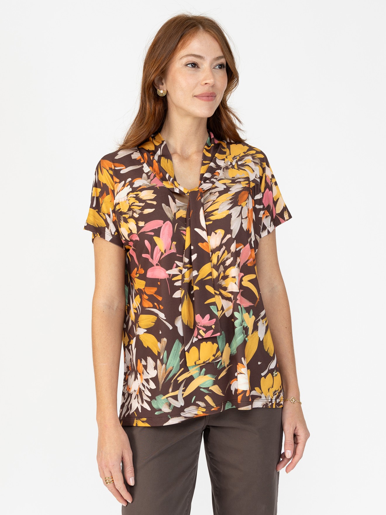 Blusa com Padrão Floral