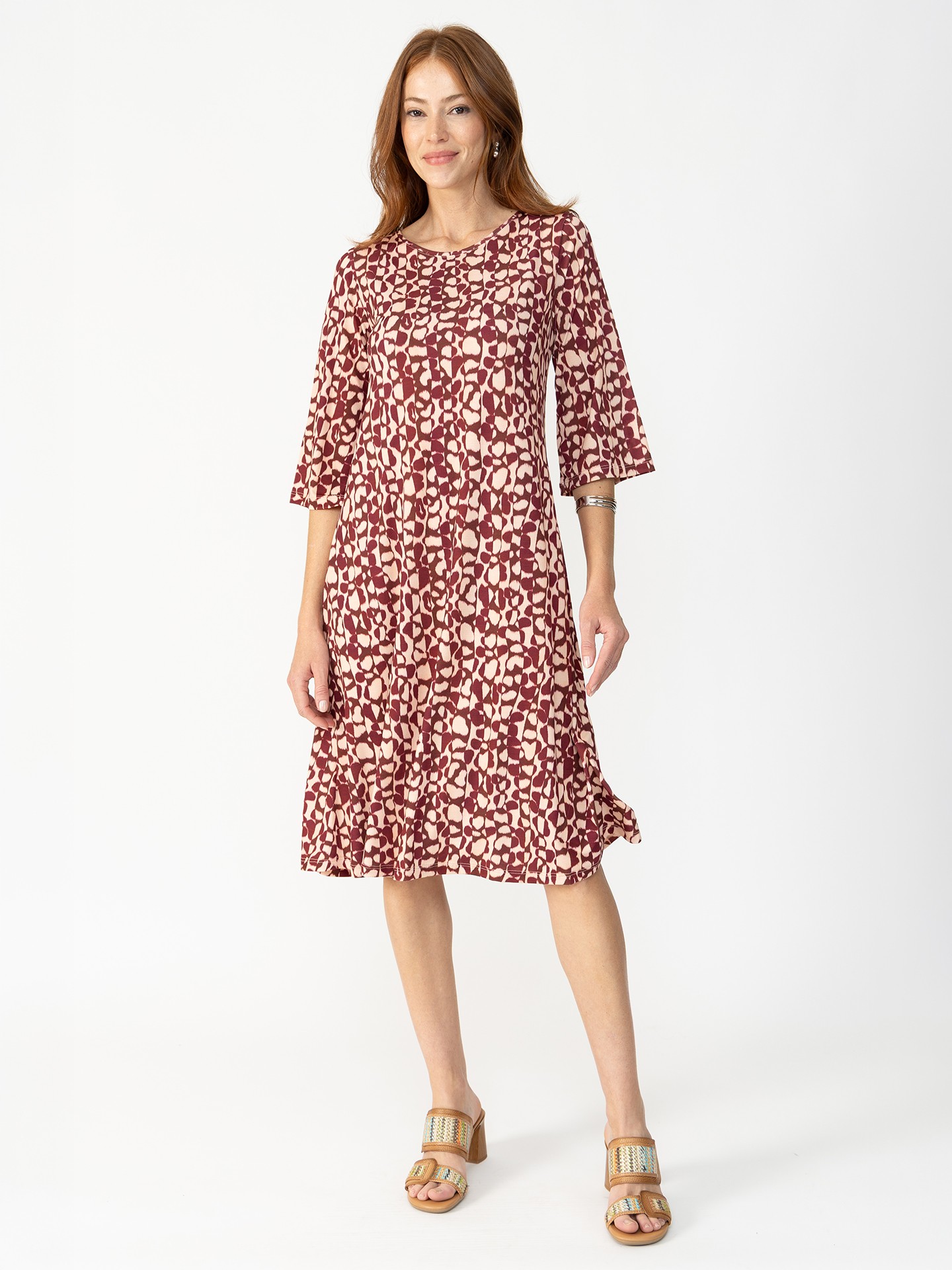 Vestido de Malha com Padrão