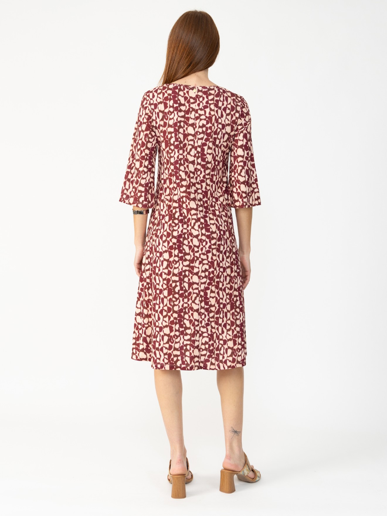 Vestido de Malha com Padr�o