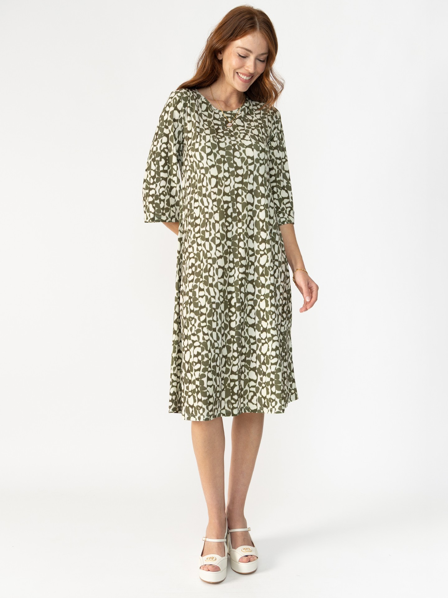Vestido de Malha com Padrão