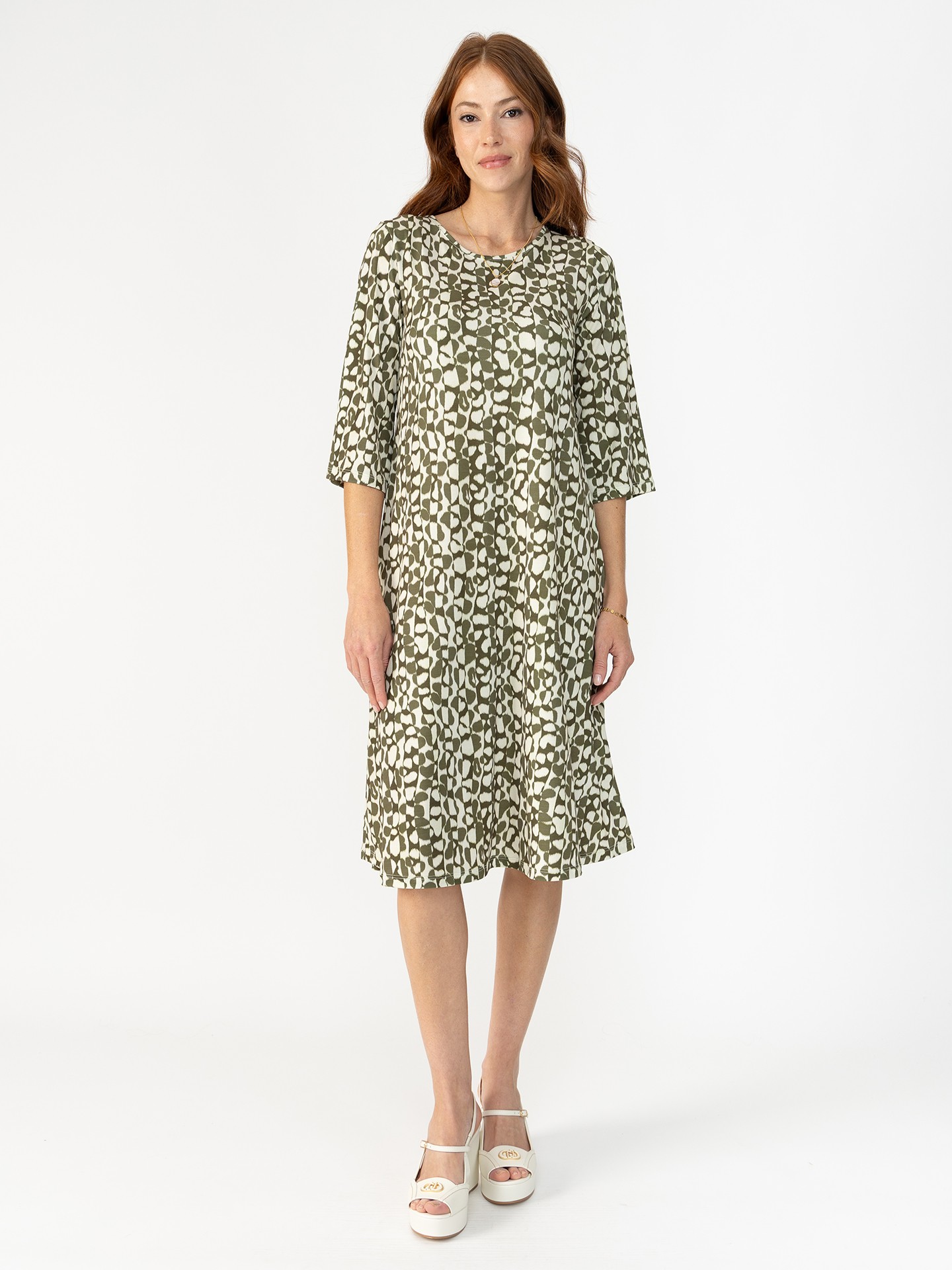 Vestido de Malha com Padrão