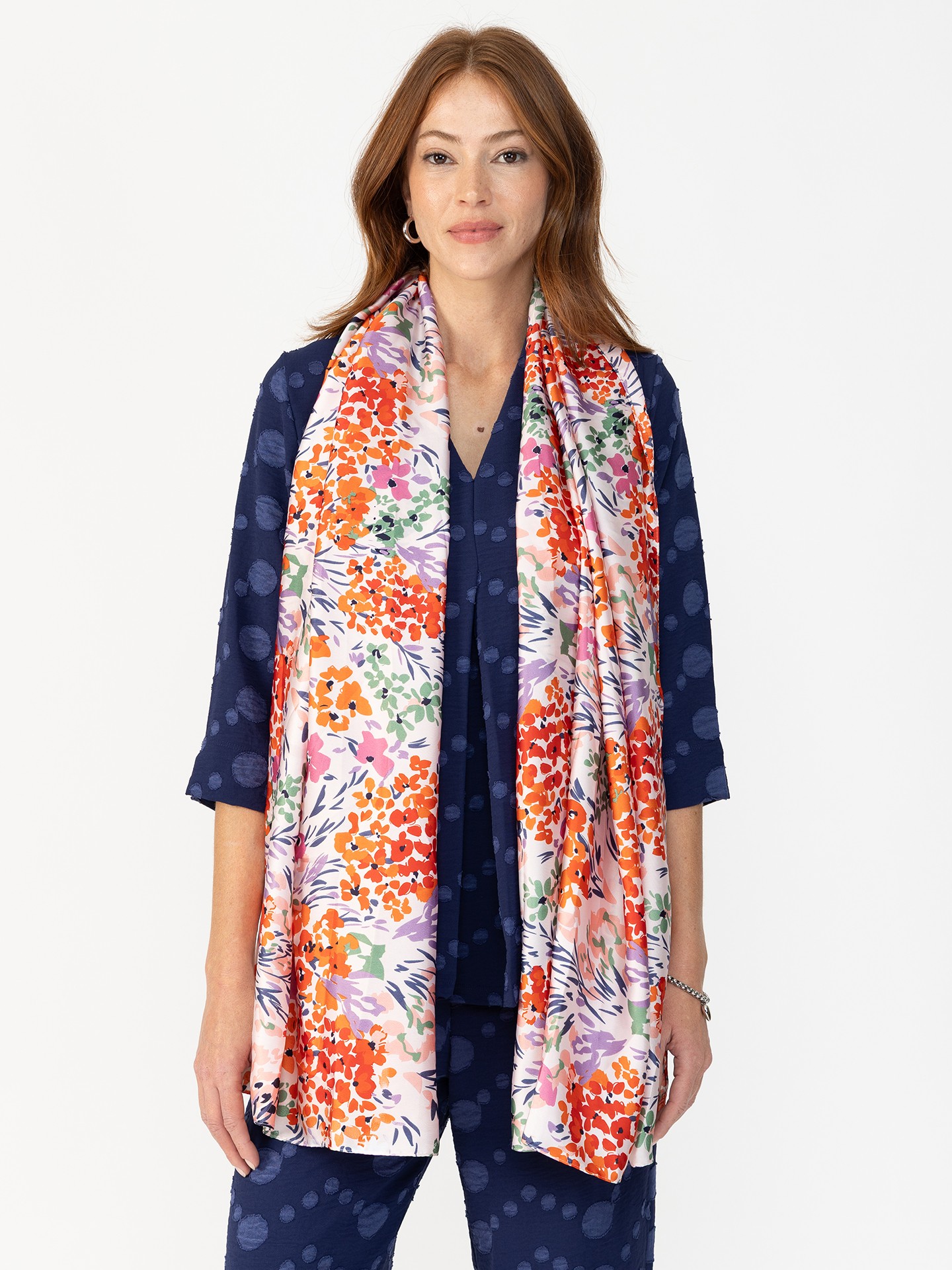 Echarpe com Estampado Floral