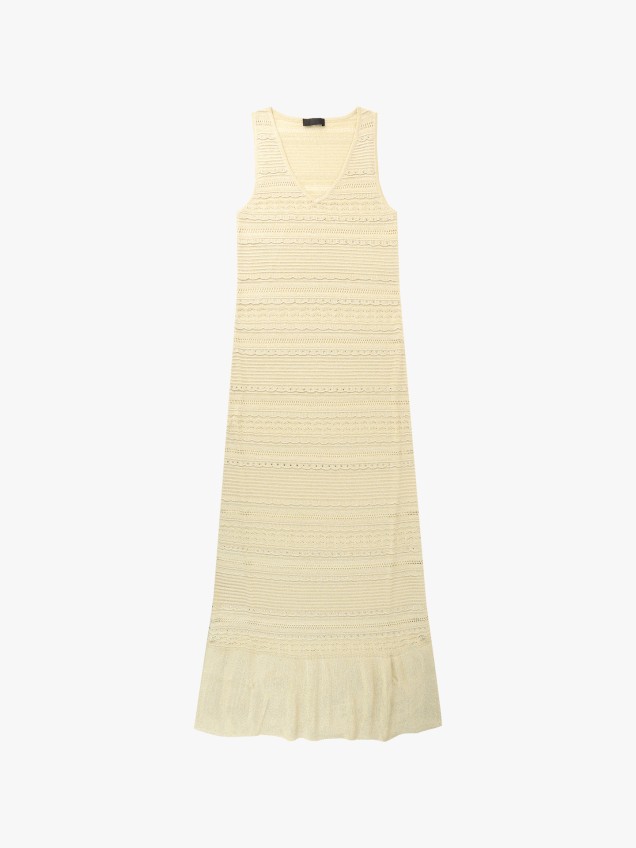 Vestido de Malha Perfurada