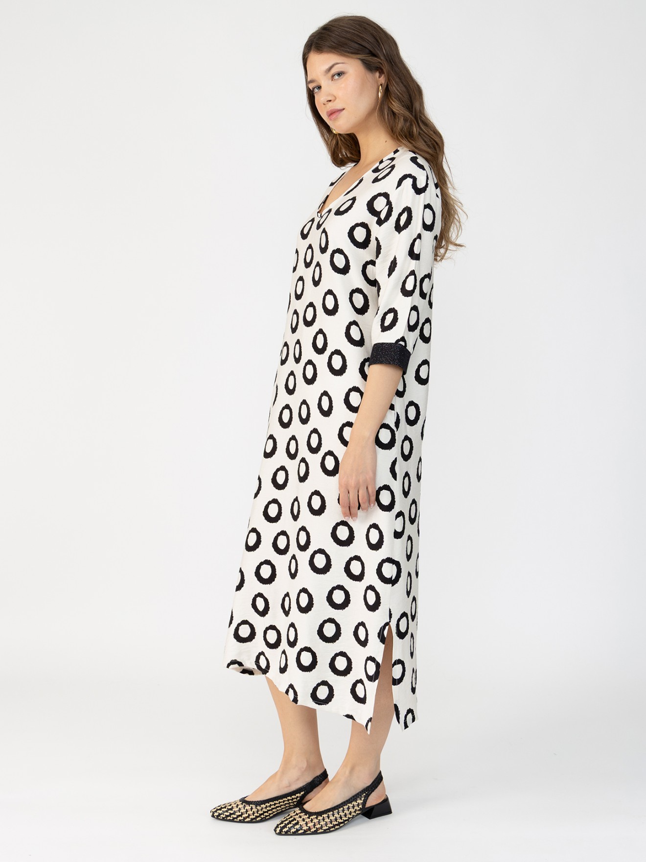 Vestido Midi com Padr�o