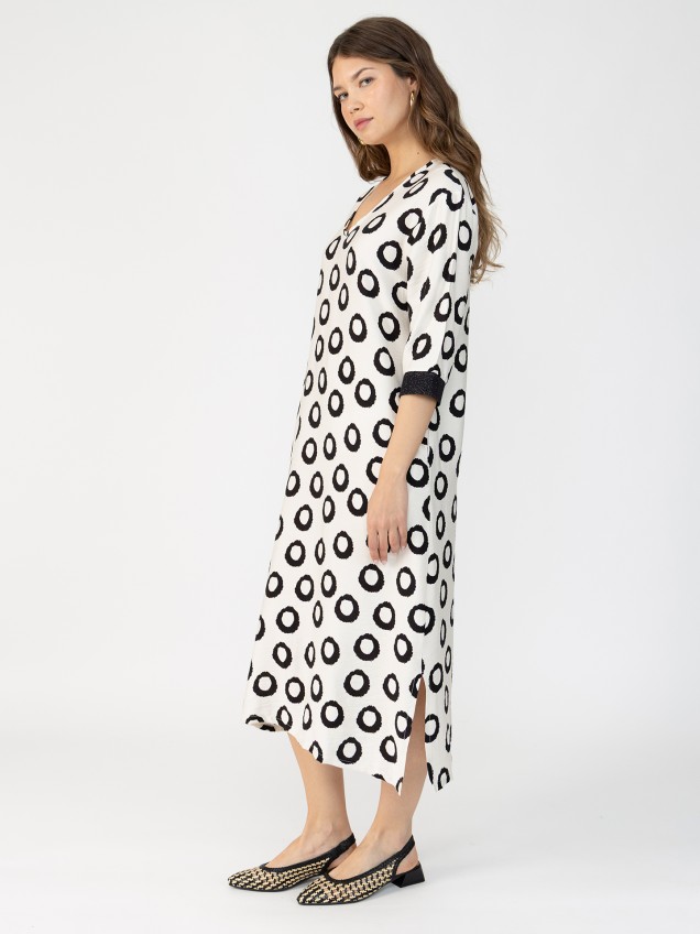 Vestido Midi com Padrão