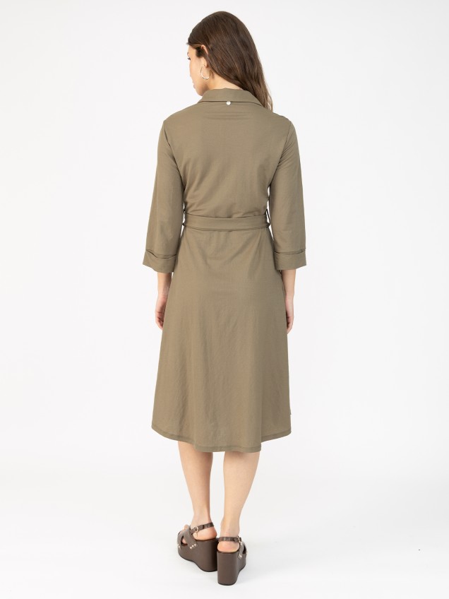 Vestido Camiseiro Midi