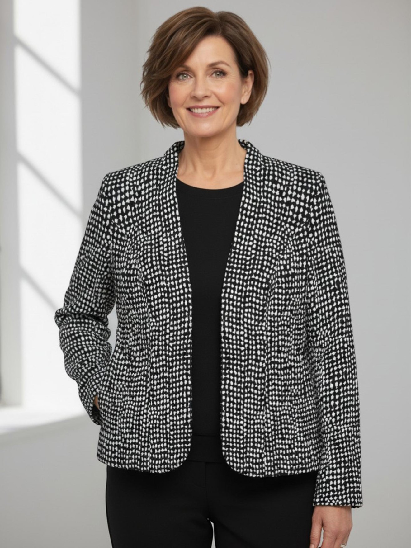 Blazer Estruturado com Padrão