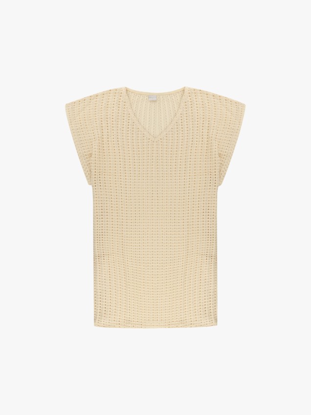 Vestido de Praia em Malha Perfurada