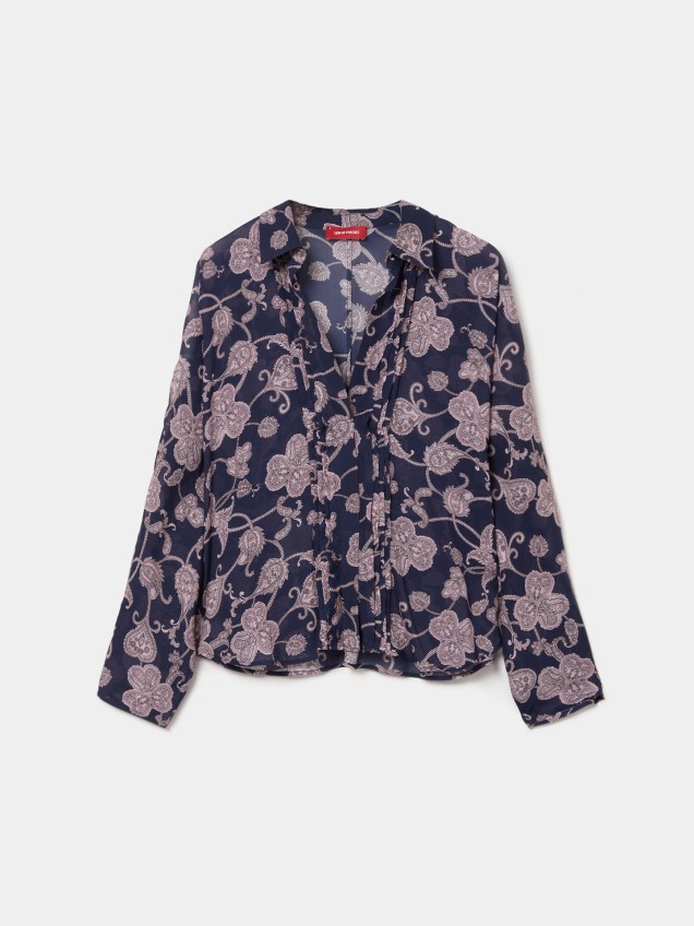 Blusa com Padrão Floral