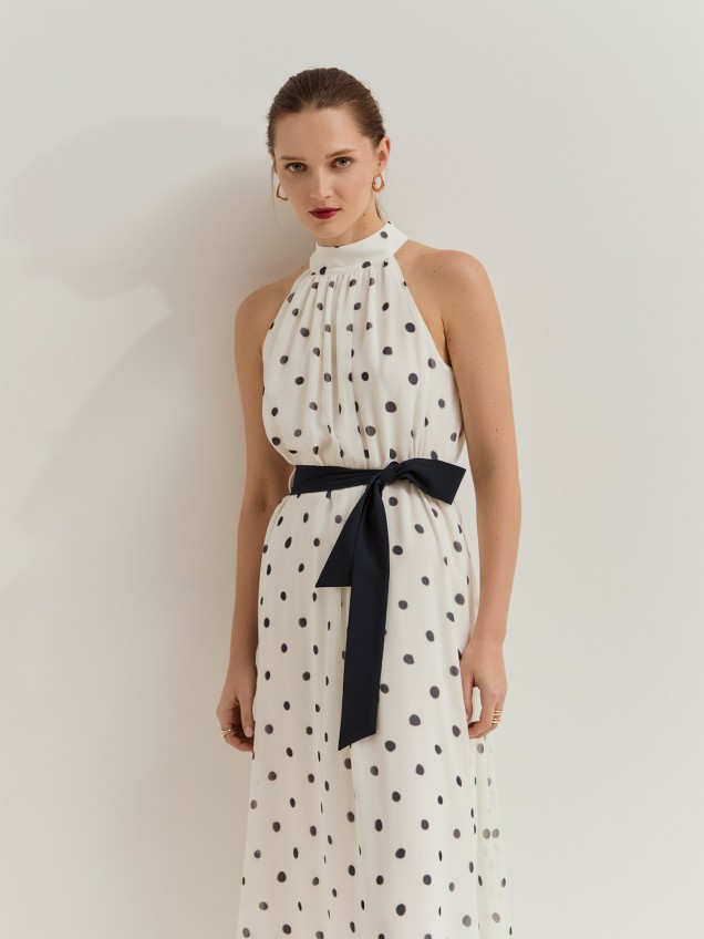Vestido Comprido com Decote Halter